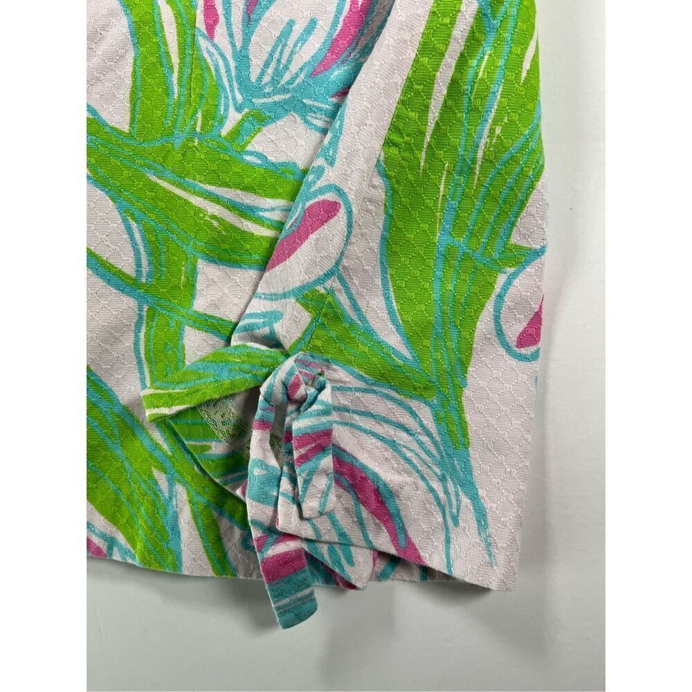 Lilly Pulitzer Girls Floral Pink White Green Sleeveless Party Dress Size 8 EUC - Picture 6 of 9